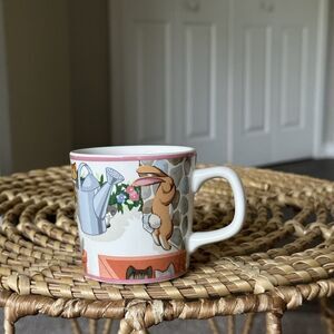 Tiffany & Co Playground Childs Mug 3" White Pink Bunny Porcelain Made in Japan